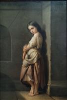 Лев Григорьевич Соловьёв "Девочка", 1870-е годы. Копия с неизвестной картины Викентия Александровича Слендзинского (1838-1909 гг.)