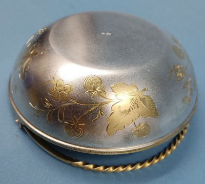 Серебряный набор: корзинка и три стопки. Киев, СССР, 1950 года.