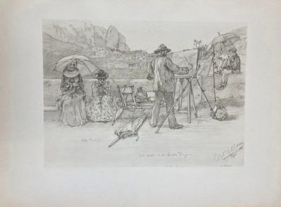 Capri von C.W.Allers. 53 факсимиле и 9 акварельных гравюр.
