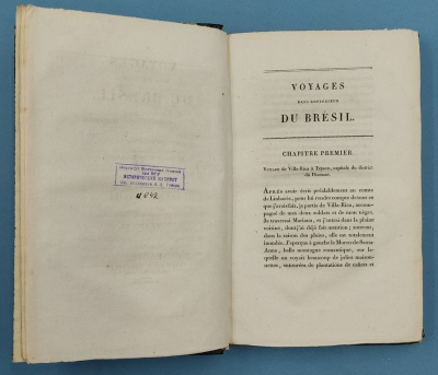 Книга из библиотеки Царского Села. "Voyages dans l'intérieur du Brésil".