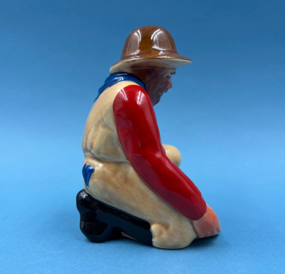 Винтажная керамическая солонка или перечница «Gold Miner» («Золотоискатель») "Vallona Starr Pottery".