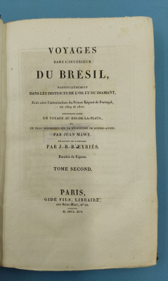Книга из библиотеки Царского Села. "Voyages dans l'intérieur du Brésil".