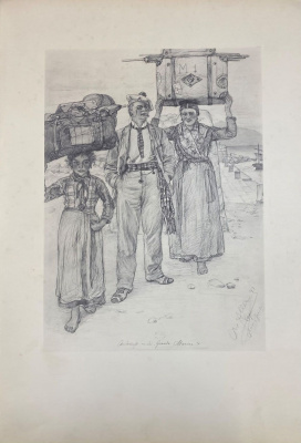 Capri von C.W.Allers. 53 факсимиле и 9 акварельных гравюр.