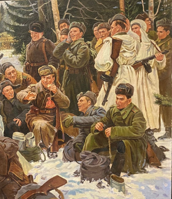 Н/Х «Отдых после боя» копия в уменьшенном виде. 