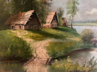 А.К.Саврасов "Деревенский пейзаж". 