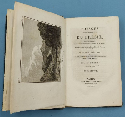 Книга из библиотеки Царского Села. "Voyages dans l'intérieur du Brésil".