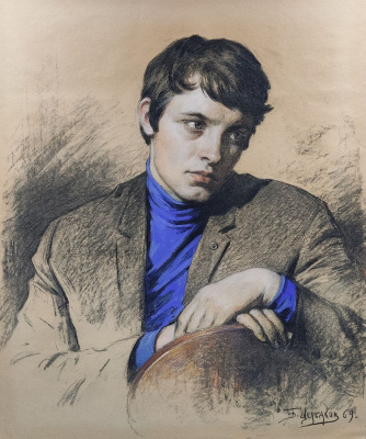 Борис Валентинович Щербаков "Портрет Молодого человека",1969 год.