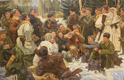 Н/Х «Отдых после боя» копия в уменьшенном виде. 