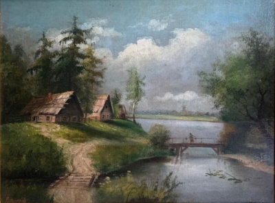 А.К.Саврасов "Деревенский пейзаж". 