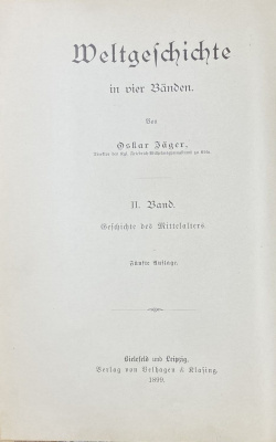 Oskar Jäger "Weltgeschichte: in vier Bänden".
