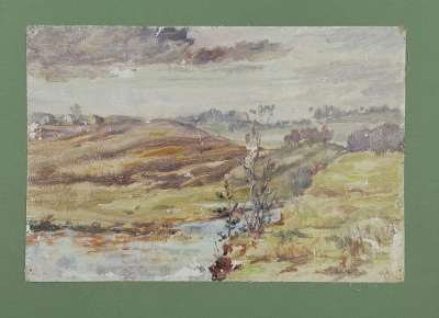  Александр Ефимович Лопухин "Пейзаж с рекой", 1951 г.