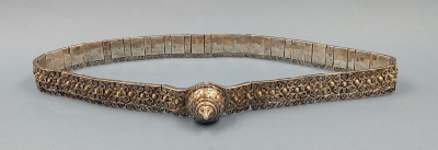 Серебряный женский пояс под Кавказское платье. 1895 год. Тбилиси (Тифлис). Мастер АМ.