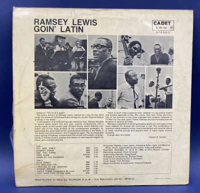 Виниловая пластинка Ramsey Lewis - Goin' Latin (USA, Cadet LPS-790, стерео оригинал).