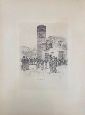 Capri von C.W.Allers. 53 факсимиле и 9 акварельных гравюр.