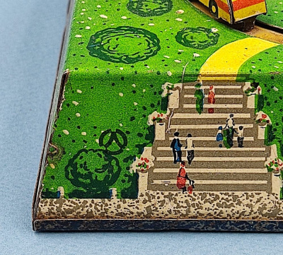 Механическая заводная игрушка "Автотрасса", СССР, 1985 г. 