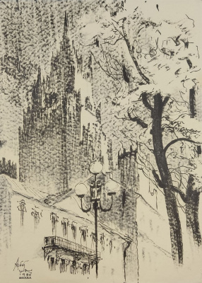 Александр Соломонович Житомирский «Арбат».  Из архива Спасского О.Д.