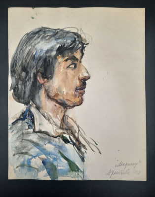 Ирина Фёдоровна Аристова "Портрет юноши Маджид".Фестиваль молодёжи 1957 г.