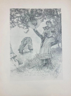 Capri von C.W.Allers. 53 факсимиле и 9 акварельных гравюр.