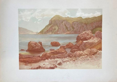 Capri von C.W.Allers. 53 факсимиле и 9 акварельных гравюр.