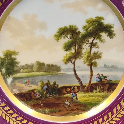 Тарелка живописная. Юсуповский фарфор, 1818-1823 гг.