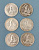 6 монет номиналом 50 копеек СССР. 1924 - 4 шт. ПЛ. 1 - ТР. 1925 - 1 шт. ПЛ. 1926 - 1 шт. ПЛ. Серебро.