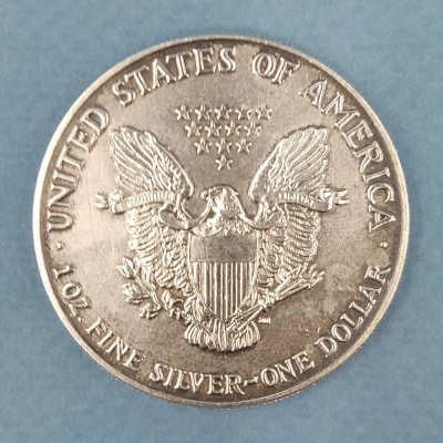 Монета США 1 доллар 1991 "Американский серебряный орёл - шагающая свобода".