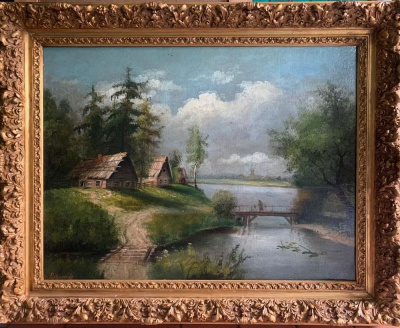 А.К.Саврасов "Деревенский пейзаж". 