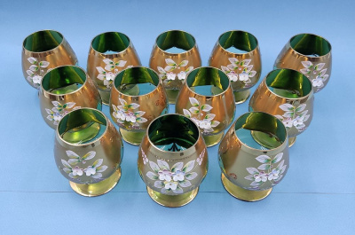 Набор из 12 бокалов для вина "Богемия", Чехословакия, 1970-1990 гг.