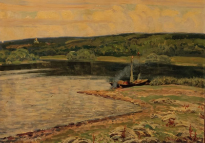 Виктор Константинович Дмитриевский "Тишина над Окой", 1991 год.