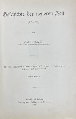 Oskar Jäger "Weltgeschichte: in vier Bänden".