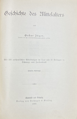 Oskar Jäger "Weltgeschichte: in vier Bänden".