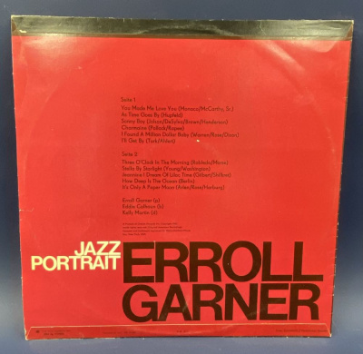 Виниловая пластинка "Jazz portrait Erroll Garner".