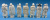 Настольные миниатюрные скульптуры (окимоно) "Семь богов счастья".