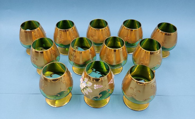 Набор из 12 бокалов для вина "Богемия", Чехословакия, 1970-1990 гг.