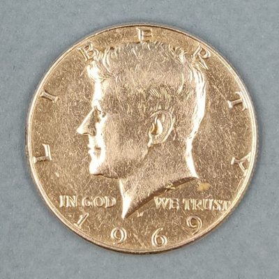США 50 центов (1/2 доллара, half dollar) 1969 D "Kennedy Half Dollar (Кеннеди)".