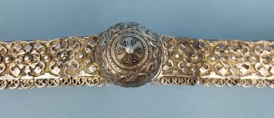 Серебряный женский пояс под Кавказское платье. 1895 год. Тбилиси (Тифлис). Мастер АМ.