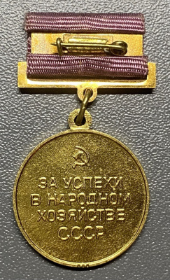Знак "ВДНХ СССР. За успехи в народном хозяйстве" 1981-1990 гг.