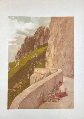 Capri von C.W.Allers. 53 факсимиле и 9 акварельных гравюр.