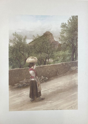 Capri von C.W.Allers. 53 факсимиле и 9 акварельных гравюр.