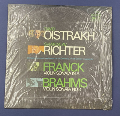 Виниловая пластинка David Oistrakh(violin), Sviatoslav Richter (piano), Franck(sonata for violin and piano in a major), Brahms(sonata no.