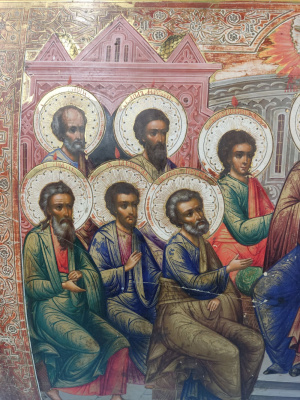 Икона "Сошествие Святого Духа на Апостолов", XIX век.