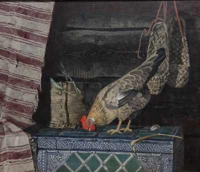 А. А. Жабский "Натюрморт с курицей", 1980 г. 