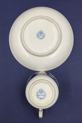Чайная пара "Кузнецов" 1864-1869-е гг.