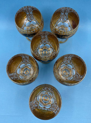 Бокалы "Богемия". Ручная роспись. Подпись художника. 2003 г.