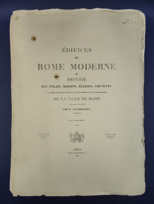 Летаруй.П. "Постройки современного Рима".Прижизненное издание. 1853 год.