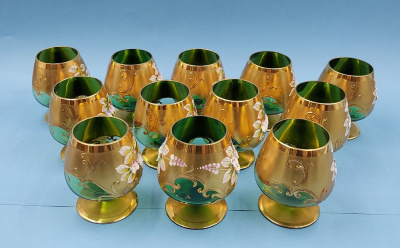 Набор из 12 бокалов для вина "Богемия", Чехословакия, 1970-1990 гг.