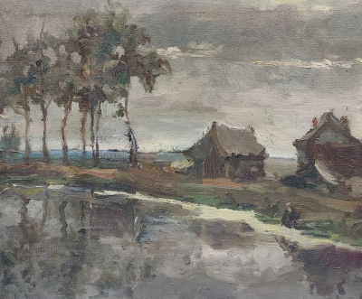 Николай Анисимович Щёлоков "На реке",1944 г.
