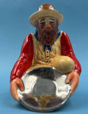 Винтажная керамическая солонка или перечница «Gold Miner» («Золотоискатель») "Vallona Starr Pottery".