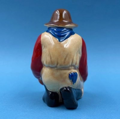 Винтажная керамическая солонка или перечница «Gold Miner» («Золотоискатель») "Vallona Starr Pottery".