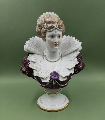 Бюст "Елизавета I", "Meissen", конец XIX века.